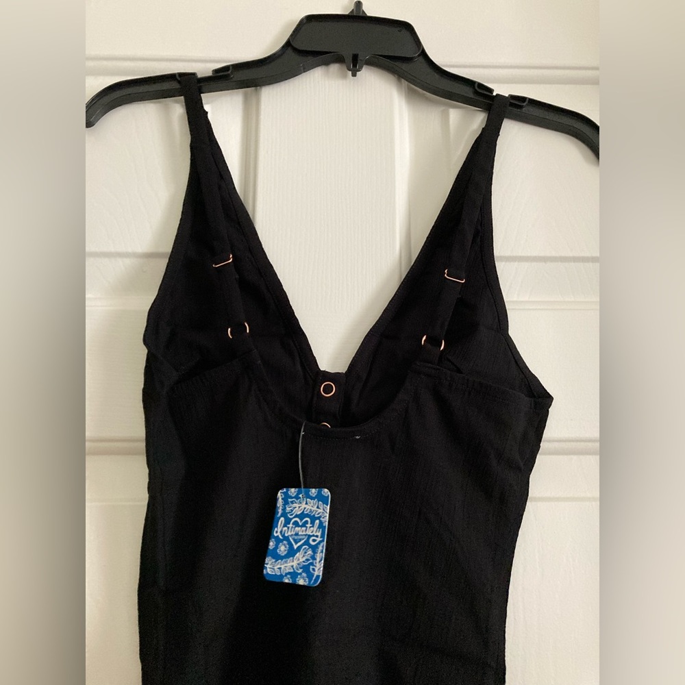 Free People Intimately Black Larissa Snap Button Bodysuit - Picture 5 of 9